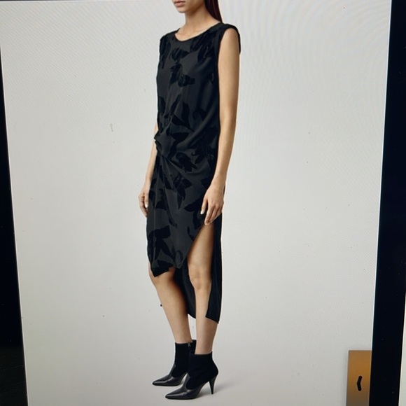 All Saints Riviera Lux Black dress - Picture 2 of 9